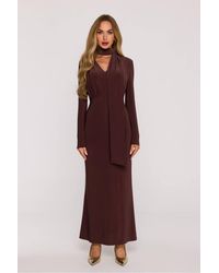 Love Lace - Knitted V-Neck Long Sleeve Fit & Flare Dress - Lyst