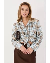 Love Lace - Viscose Long Sleeve Checked Shirt With Buttons - Lyst