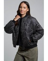 Wednesday's Girl - Diamond Quilted Bomber Jacket - Lyst