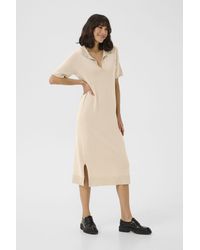 Kaffe - Kalizza Knit Short Sleeves Polo Dress - Lyst