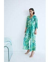 Warehouse - Wh X Kimberley Burrows Printed Sequin Co-ord Trouser - Lyst