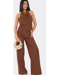 EGO - Wide Leg Low Rise Trousers - Lyst
