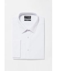 DEBENHAMS - White Long Sleeve Slim Fit Shirt - Lyst