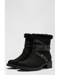 Dorothy Perkins - Wide Fit Black Maeva Ankle Boots - Lyst