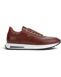 Infinity Leather - Leather Sneakers Trainer Lace-Up Shoes - Lyst