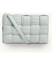 Apatchy London - Padded Woven Leather Crossbody Bag With Clay Plain Strap - Lyst