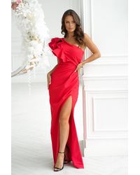 Love Lace - One Shoulder Sleeveless Classic Maxi Dress - Lyst