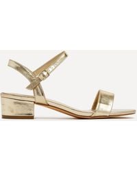 Linzi - Kezzi Faux Leather Low Heeled Sandals - Lyst