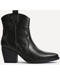 Linzi - Jessie Faux Leather Western Ankle Boot - Lyst