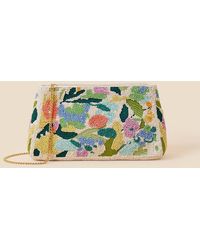 Accessorize - Floral Beaded Zip Cross-body Bag - Lyst