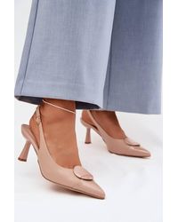 Love Lace - Pointed Toe Stiletto Heel Sandals With Buckle Strap Detail - Lyst