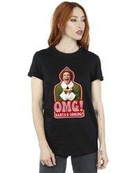 Elf - Santa's Coming Cotton Boyfriend T-Shirt - Lyst