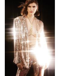 Karen Millen - Sequin Tailored Single Breasted Jacket - Lyst