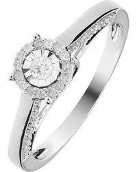 The Fine Collective - 9ct White Gold 0.25ct Diamond Engagement Ring - Lyst
