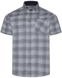 KAM Jeanswear - Short Sleeve Textured Check Shirt For - Lyst