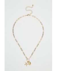 Dorothy Perkins - Gold Multi Charm Necklace - Lyst