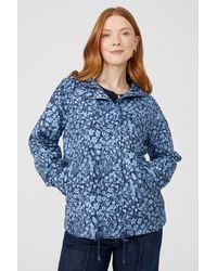 MAINE - Printed Fleece Lined Hooded Rain Jacket - Lyst