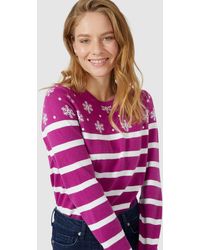 MAINE - Snowflake Yoke Striped With Cashmere Jumper - Lyst