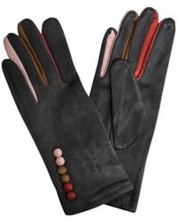 Love EMVY - Vibrant Colourful Contrast Gloves With Button Detailing - Lyst