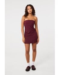 Pink Vanilla - Pinstripe Skort Slit Front Skirt - Lyst