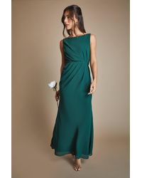 Coast - Satin Lace Back Detail Maxi Bridesmaid Dress - Lyst