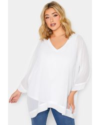 Yours - Chiffon Cape Blouse - Lyst