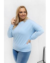 Love Lace - Plus Size Micro Modal Round Neck Blouse Style 223924 - Lyst