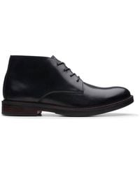 Clarks - Paulson Mid Leather Ankle Boots, Chukka Boots, Lace Up - Lyst