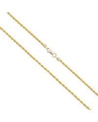 Raina Jewels - 22Ct Lightweight Rope Chain Necklace 18 Inches 1.7Mm Width - Lyst