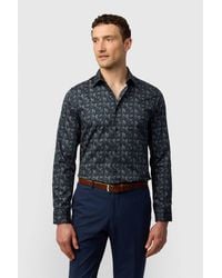 Ted Baker - Long Sleeve Forward Point Collar Floral Slim Fit Formal Shirt - Lyst