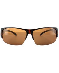 Polaroid - Suncovers Semi Rimless Dark Havana Copper Polarized Sunglasses - Lyst