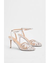 Dorothy Perkins - Davey Faux Leather Caged Front High Heel Stiletto Court Shoes - Lyst
