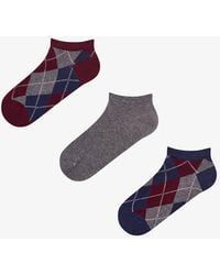Penti - Shiny Checkered Diamond Pattern Ankle Socks Pair - Lyst