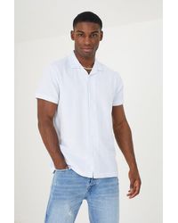Brave Soul - 'durango' Cotton Short Sleeve Revere Collar Shirt - Lyst