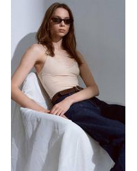 Dilvin - Lace V-Neck Sleeveless Cami Blouse - Lyst