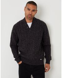 Threadbare - Funnel Neck Cable Knit Jumper - Lyst
