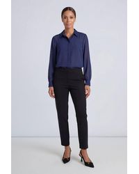 PRINCIPLES - Basic Chiffon Button Down Collared Shirt - Lyst