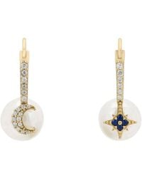 LÁTELITA London - Pearl Moon & Star Earrings Gold - Lyst