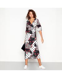 red herring striped wrap dress