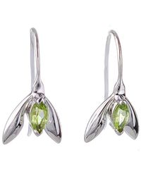 Ojewellery - Peridot Snowdrop Dangle Earrings - Lyst