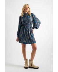 Louche - Collyn Geo City Print Long Sleeve Mini Dress - Lyst