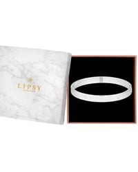 Lipsy - Silver Heart Bangle Bracelet - Gift Boxed - Lyst