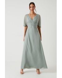 Coast - Batwing Sleeve Lace Chiffon Bridesmaids Maxi Dress - Lyst