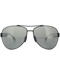 BOSS - Aviator Blue Grey Silver Mirror Polarized Sunglasses - Lyst