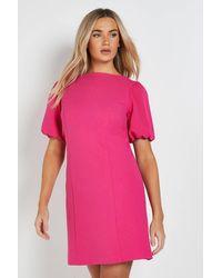 Dorothy Perkins - Dp Luxe Puff Sleeve Bow Back Mini Dress - Lyst