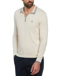 Original Penguin - Long Sleeve Knit Polo Shirt - Lyst