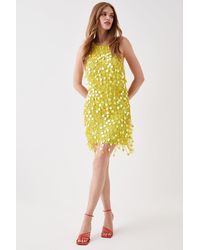 Coast - Disc Sequin Halterneck Mini Dress - Lyst