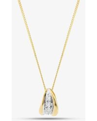 T.H.Baker - 9Ct Brilliant Cut Diamond Curved Necklace P1240/10C-10 - Lyst