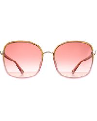 Chloé - Square Yellow To Pink Crystal Fade And Gold Pink Gradient Ch0031s Franky - Lyst