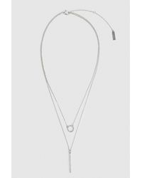 Oasis - Double Chain Drop Necklace - Lyst